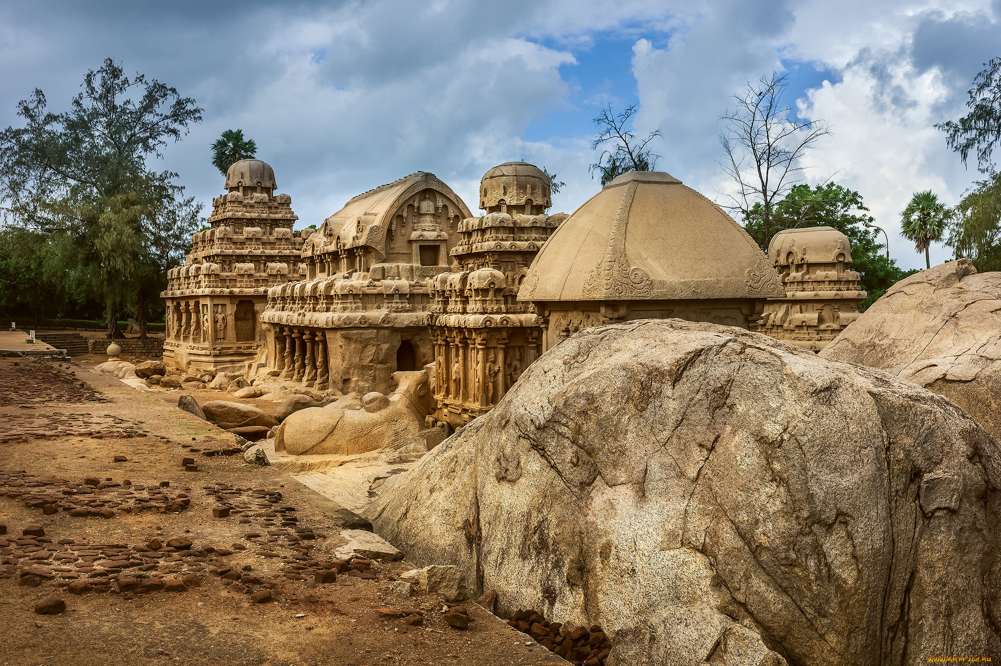 the five rathas,  mamallapuram,  tamil nadu,  south india, , -    , , 